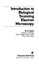 Book cover for Introduction to Biological Scanning Electron Microscopy