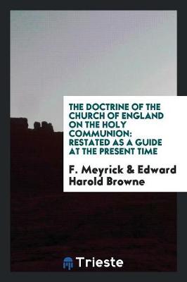 Book cover for The Doctrine of the Church of England on the Holy Communion