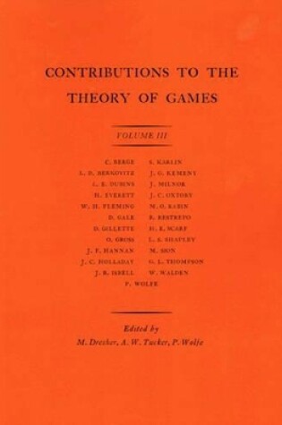 Cover of Contributions to the Theory of Games (AM-39), Volume III