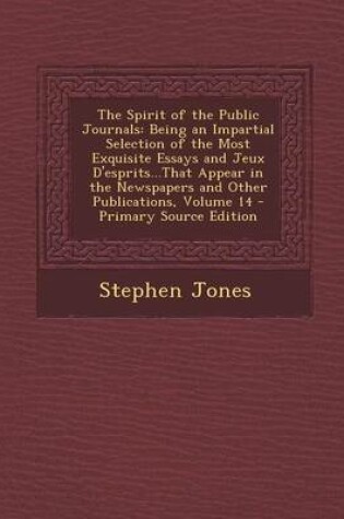 Cover of The Spirit of the Public Journals