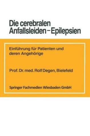 Cover of Die Cerebralen Anfallsleiden -- Epilepsien