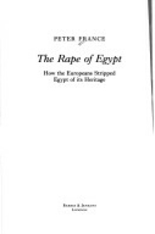 Cover of Rape of Egypt