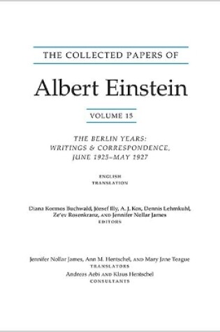 Cover of The Collected Papers of Albert Einstein, Volume 15 (Translation Supplement)