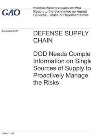 Cover of Defense Supply Chain