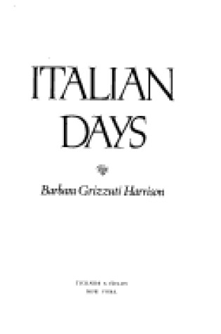 Cover of Italian Days
