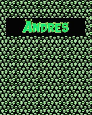 Book cover for 120 Page Handwriting Practice Book with Green Alien Cover Andres