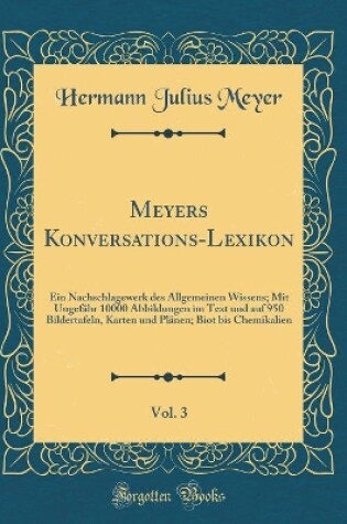 Cover of Meyers Konversations-Lexikon, Vol. 3