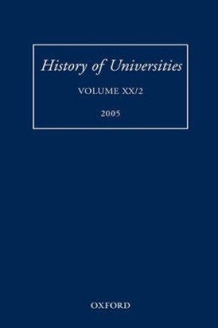 Cover of History of Universities