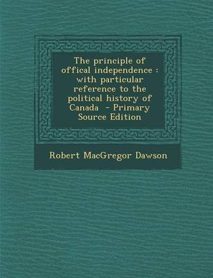 Book cover for The Principle of Offical Independence