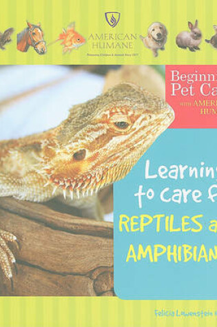 Cover of Learning to Care for Reptiles and Amphibians