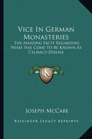 Cover of Vice in German Monasteries