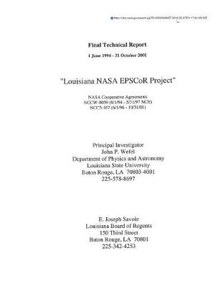 Book cover for Louisiana NASA Epscor Project