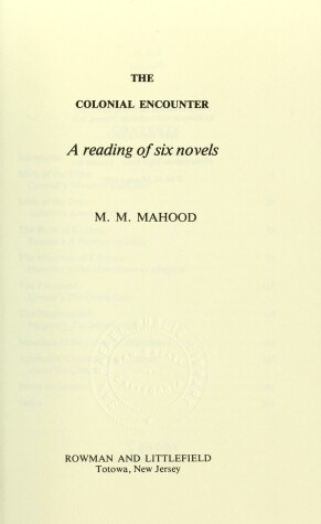 Book cover for The Colonial Encounter