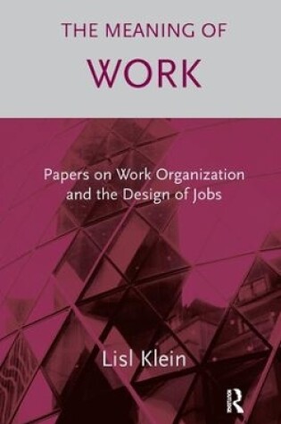 Cover of The Meaning of Work