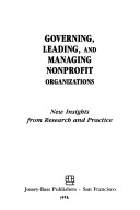 Book cover for Governing, Leading and Managing Nonprofit Organizations