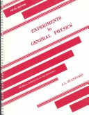 Book cover for Experiments in General Physics