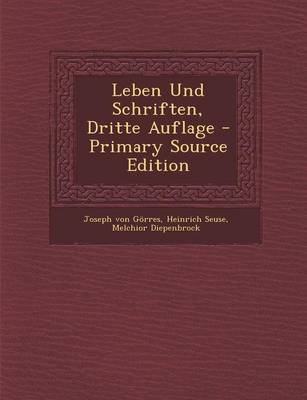 Book cover for Leben Und Schriften, Dritte Auflage