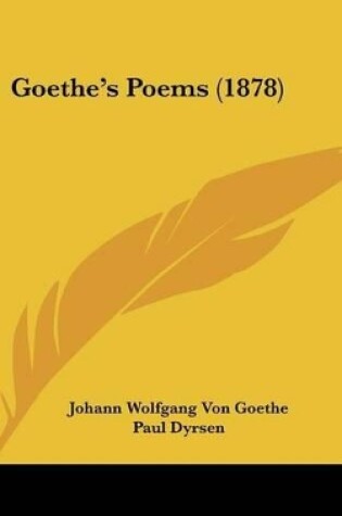 Cover of Goethe's Poems (1878)