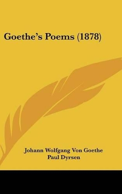 Book cover for Goethe's Poems (1878)