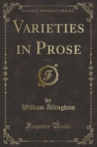 Cover of Varieties in Prose, Vol. 2 (Classic Reprint)