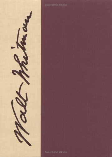 Cover of Whitman Manuscripts at the University of Virginia