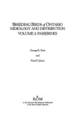 Cover of Breeding Birds Ontario