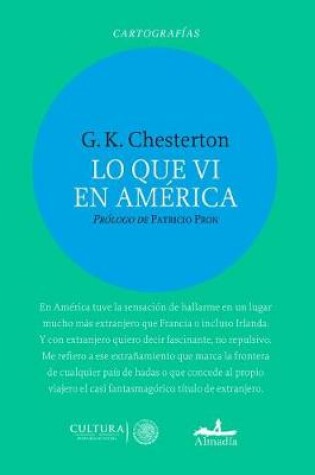 Cover of Lo Que VI En America