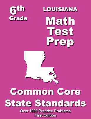 Book cover for Louisiana 6th Grade Math Test Prep