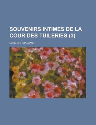 Book cover for Souvenirs Intimes de La Cour Des Tuileries (3 )