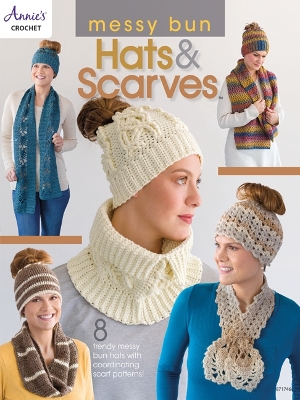 Book cover for Messy Bun Hats & Scarves