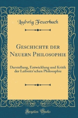 Cover of Geschichte Der Neuern Philosophie