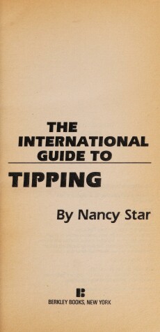 Book cover for International Guide to Tipping