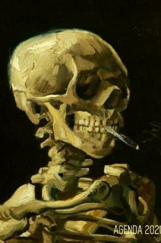 Cover of Crane de Squelette Fumant une Cigarette Agenda Mensuel 2020
