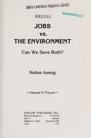 Cover of Jobs vs. the Environment
