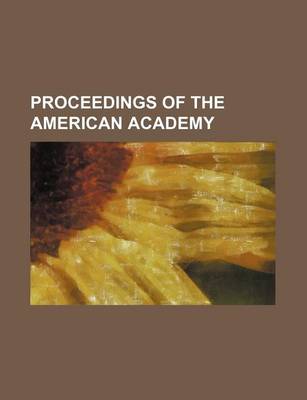 Book cover for Proceedings of the American Academy