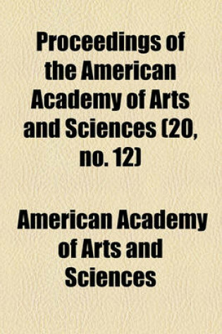 Cover of Proceedings of the American Academy of Arts and Sciences