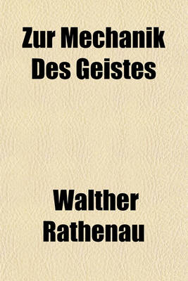 Book cover for Zur Mechanik Des Geistes