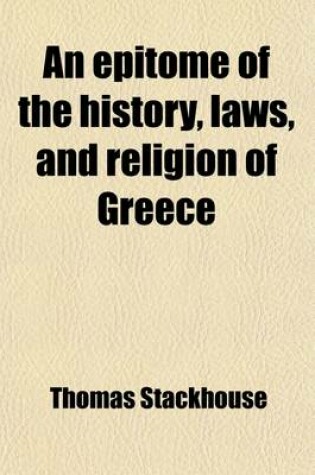 Cover of An Epitome of the History, Laws, and Religion of Greece