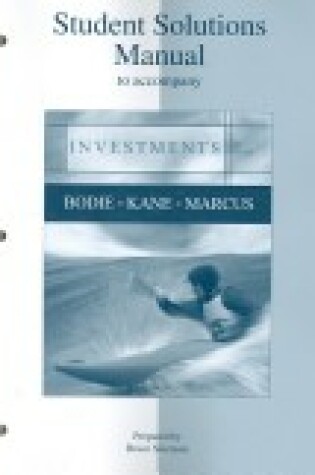 Cover of Investments Student Solutions Manual