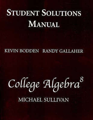 Book cover for Student Solutions Manual for College Algebra