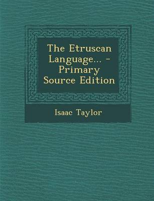 Book cover for The Etruscan Language...