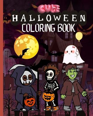 Book cover for Cute Halloween Coloring Book for Kids