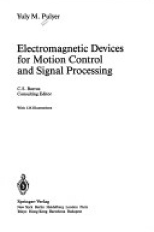 Cover of Electromagnetic Devices for Motion Control and Signal Processing