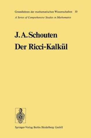 Cover of Der Ricci-Kalkul