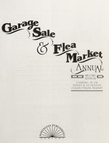 Book cover for Garage Sale and Flea Market