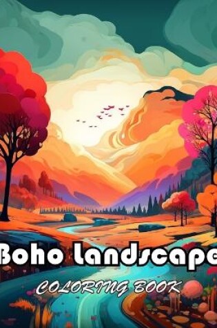 Cover of Boho Landscape Coloring Book for Adults