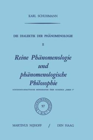Cover of Die Dialektik Der Phänomenologie II