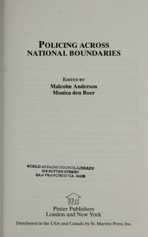 Book cover for Policing Across National Boundaries