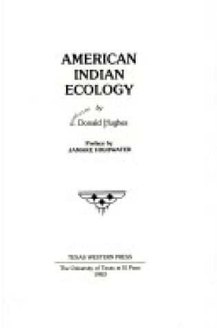 Cover of American Indian Ecology