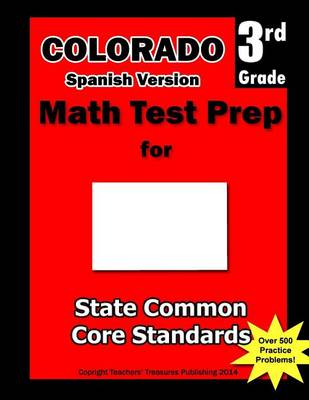 Book cover for Colorado 3rd Grade Math Test Prep Spanish Version